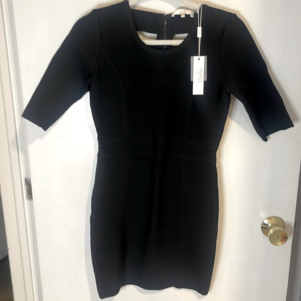 Stretta Black Bodycon Dress